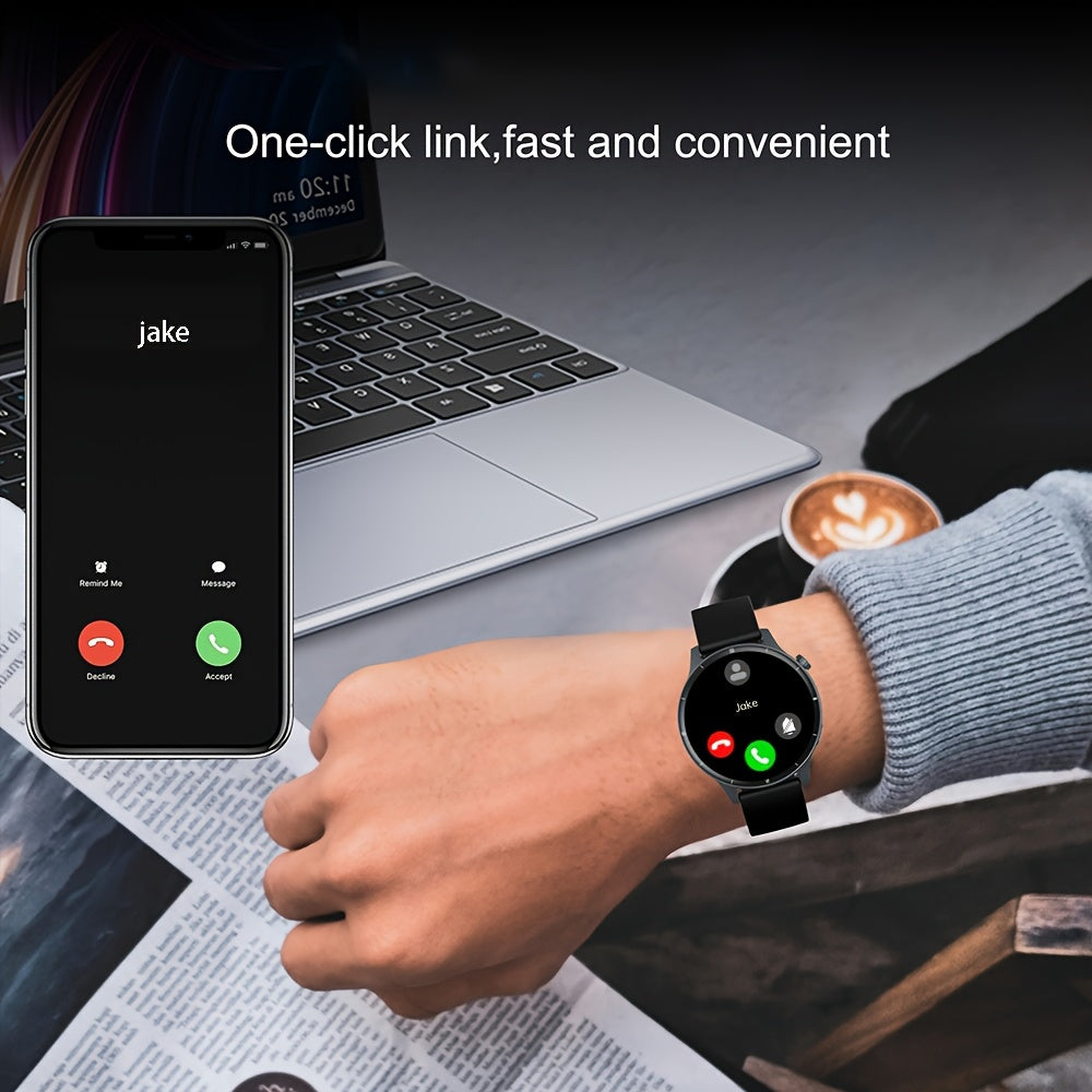 Мужские умные часы 3,53 см TFT-дисплей Водонепроницаемый фитнес-трекер Уведомления о звонках и SMS