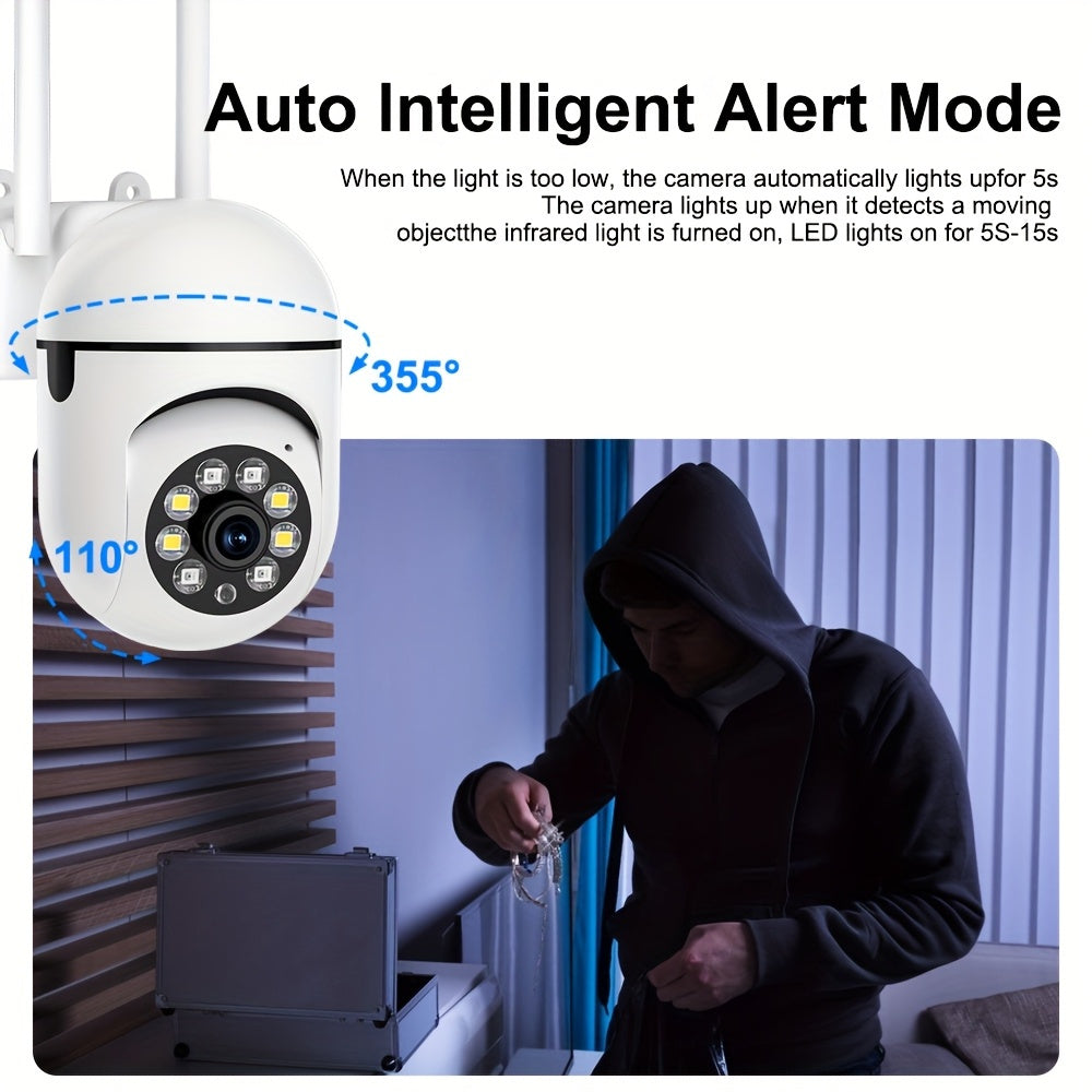 Pack de 2 cámaras de seguridad inalámbricas 1080P HD visión nocturna audio bidireccional interior y exterior