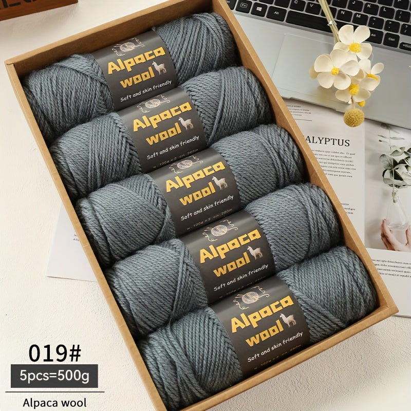 Multicolored Alpaca Wool Yarn 500G Thick Knitting Needles for Autumn Winter Projects