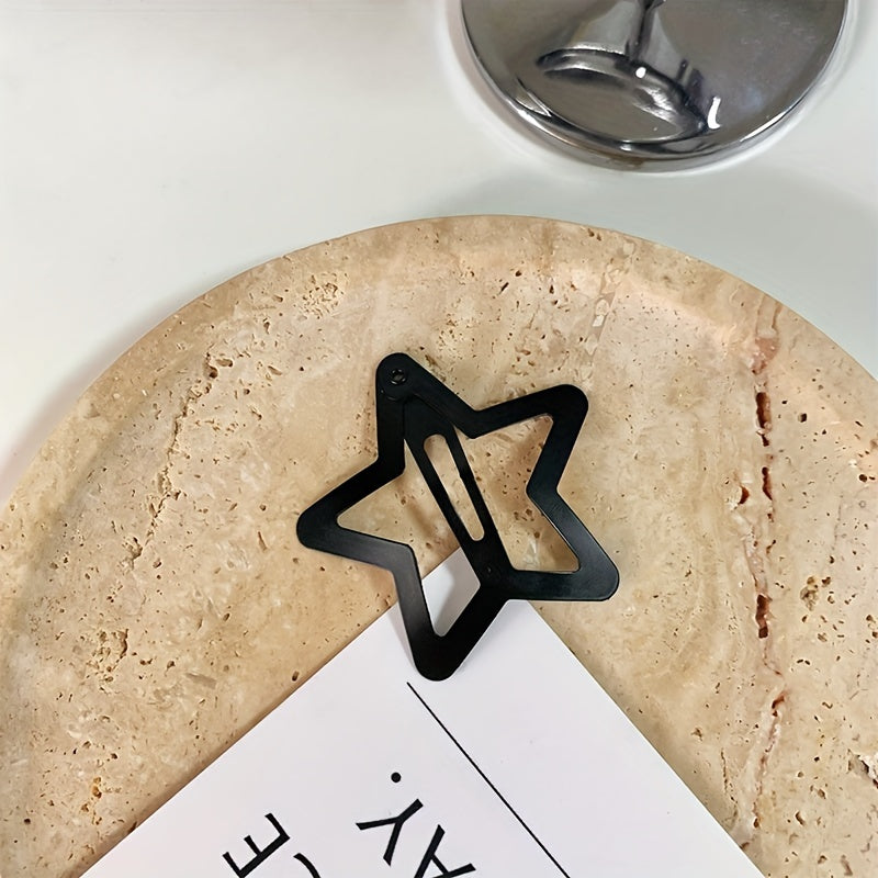 Girls Hair Clips Set, Gold Star Shape, Thin Hair Accessories, 10 Pieces