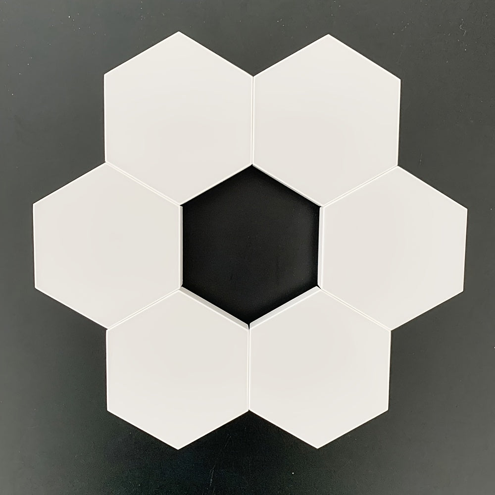 6-Pack Hexagonal LED Wall Lights Touch Control Night Light Energy-Efficient Neutral White