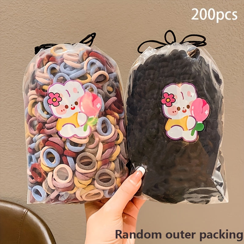 Kids Girls Hair Bands 100/200 Elastic Fabric Scrunchies Cute Gift Accessories