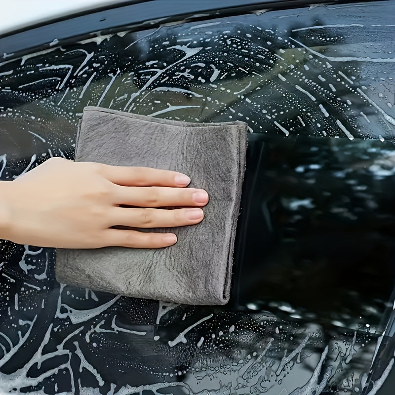 5pcs Paños de limpieza de vidrio engrosados, toallas multifuncionales para limpiar espejos