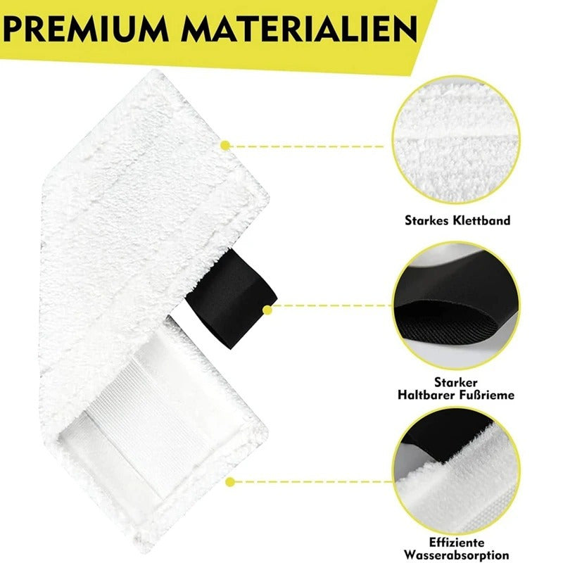 Karcher bug'latgich uchun qayta ishlatiladigan mikrofiber mato qo'shimchalari, Easyfix SC1, SC2, SC3, SC4, SC5 modellari - Easyfix tizimi bilan mos keladi, bug'latgich mopa padlari va pol tozalash uchun ideal
