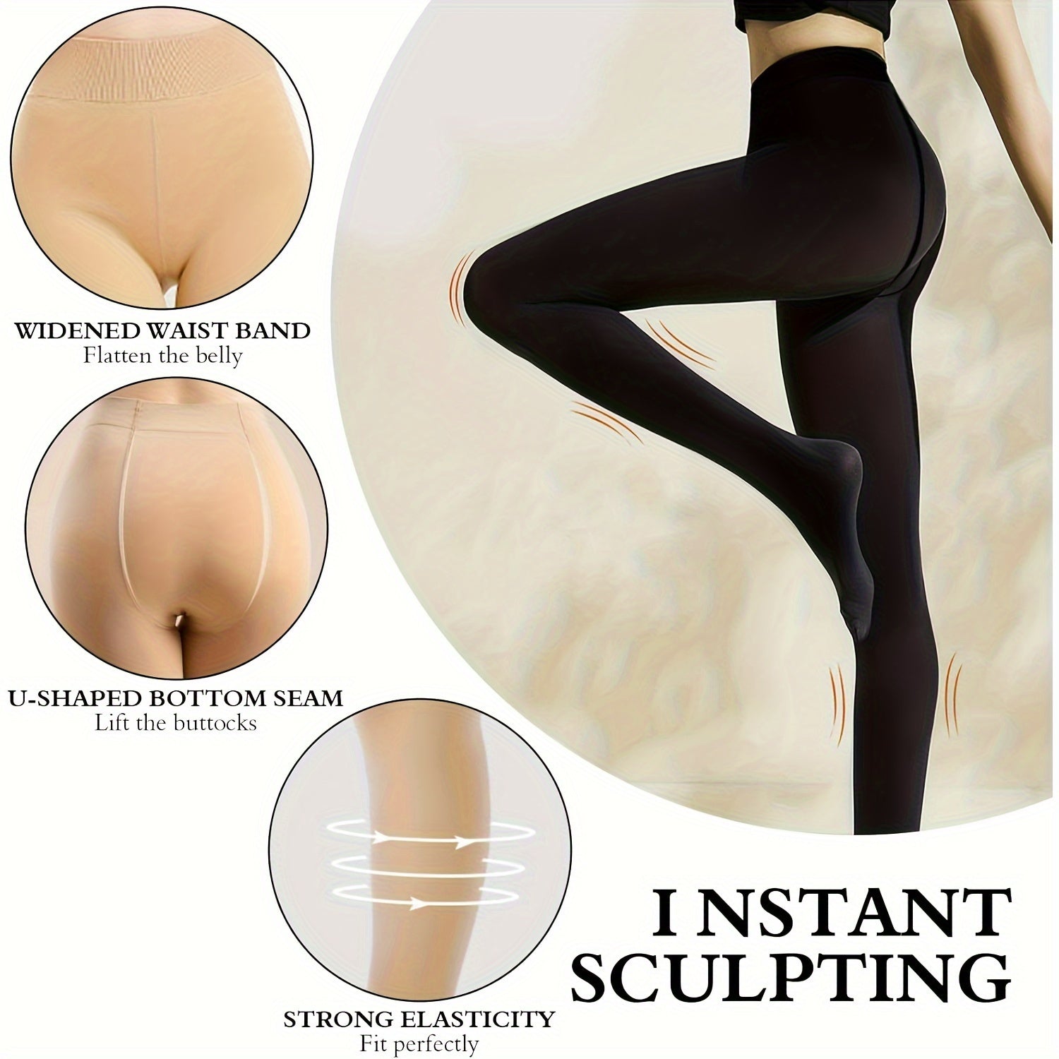 Women's Black Velvet Fleece Leggings for Cold Weather All Seasons