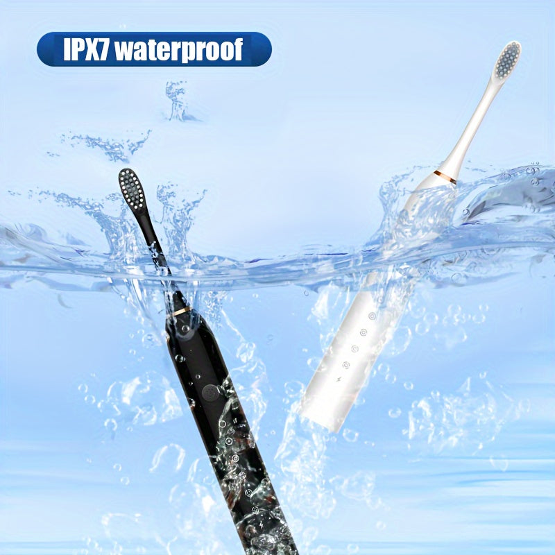 Electric Toothbrush Set for Adults, Rechargeable, 6 Modes, 4 Brush Heads