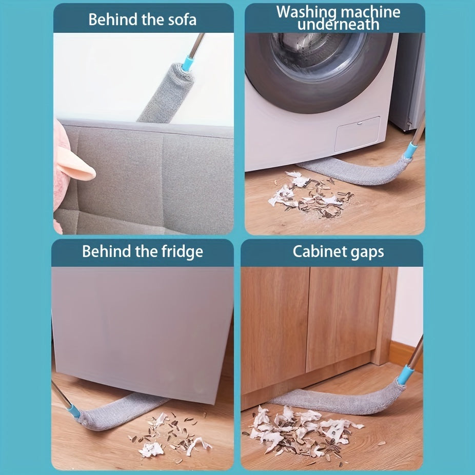 Kichraytiriladigan tutqichli chang tozalash cho'tkasi - Maishiy texnika va mebellar ostini tozalash uchun - Yotoqxona, Oshxona, Yashash xonasi, Avtomobil, Hammom uchun mukammal - Batareyasiz dizayn
