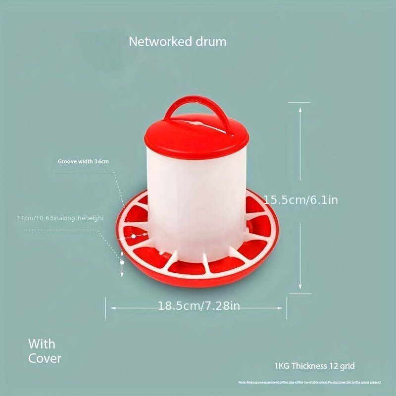 Avtomatik qushlar uchun suv va oziqlantiruvchi, tovuq, o'rdak, o'rdaklar, qushlar, kichik qushlar uchun bardoshli plastmassa