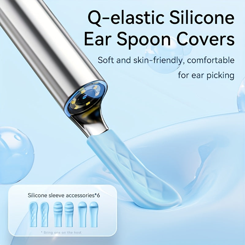 Wireless Ear Wax Removal Kit with Camera LED 7pcs Rechargeable USB for iOS Android