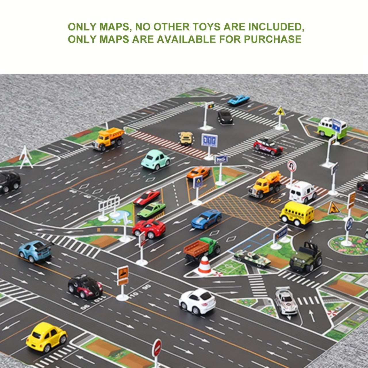Alfombra de juego de tráfico infantil Ciudad Juego de aparcamiento educativo Impermeable de tela no tejida Juguete para interior