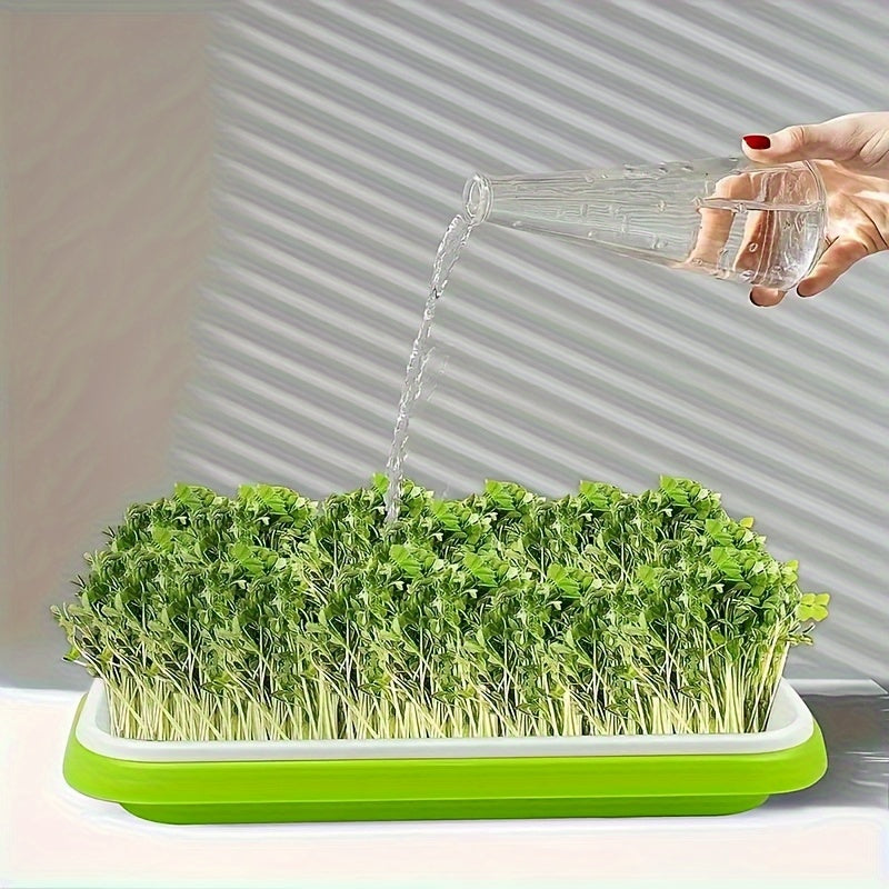 Large Capacity Microgreens Seed Sprouting Trays Soil-Free Plastic Indoor Outdoor