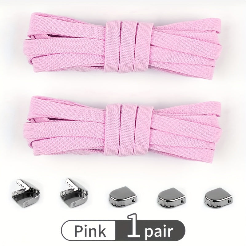 Adult Non-Slip Elastic Shoe Laces, Polyester Spandex, 9 Colors, 100cm