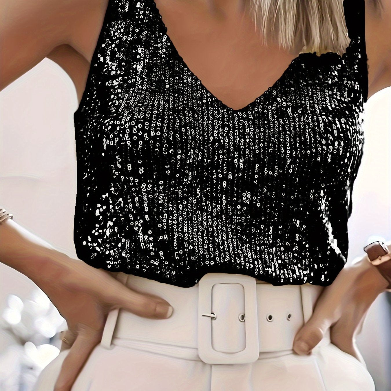 Plus Size Women's Cotton Tank Top Casual Sleeveless Top