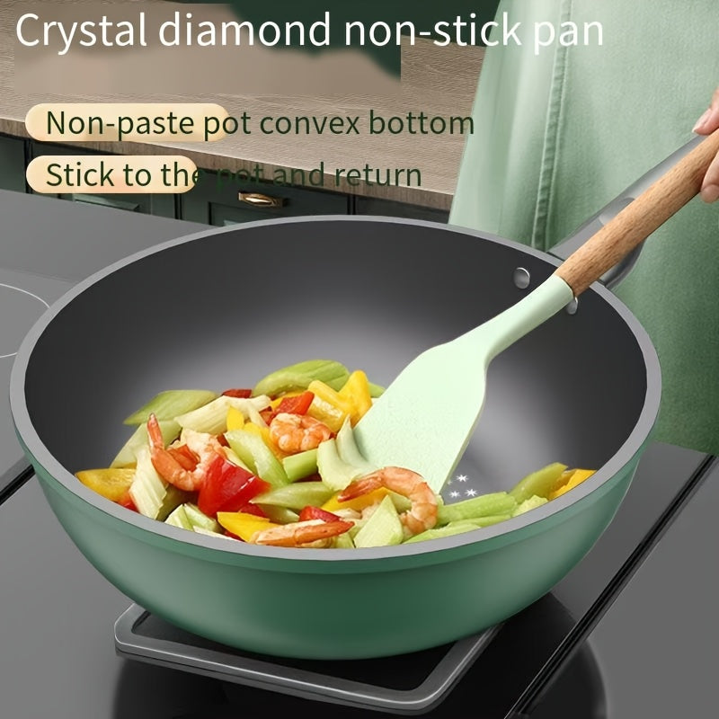 Set of Four Cast Iron Cookware Pots and Pans with Non-Stick Finish for Gas and Induction Stoves