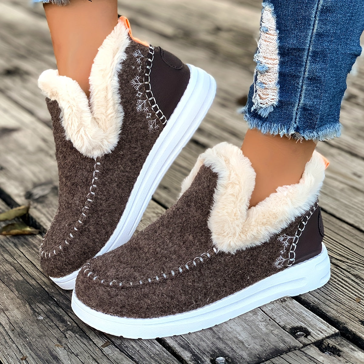 Women's Velvet Winter Ankle Boots Warm Snow Boots