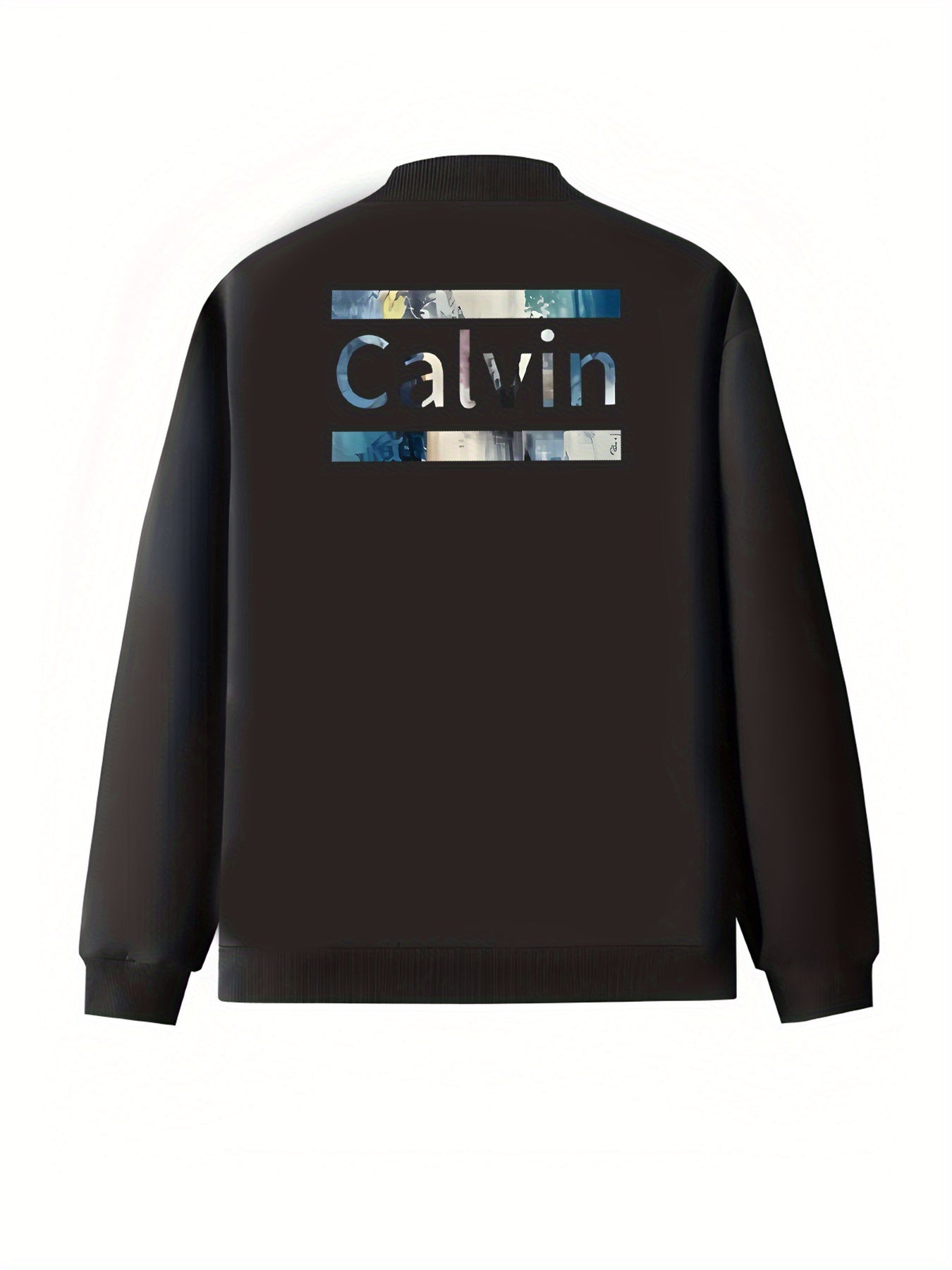 Plus Size Women's Casual Baseball Collar Zip Jacket Black with Stripes