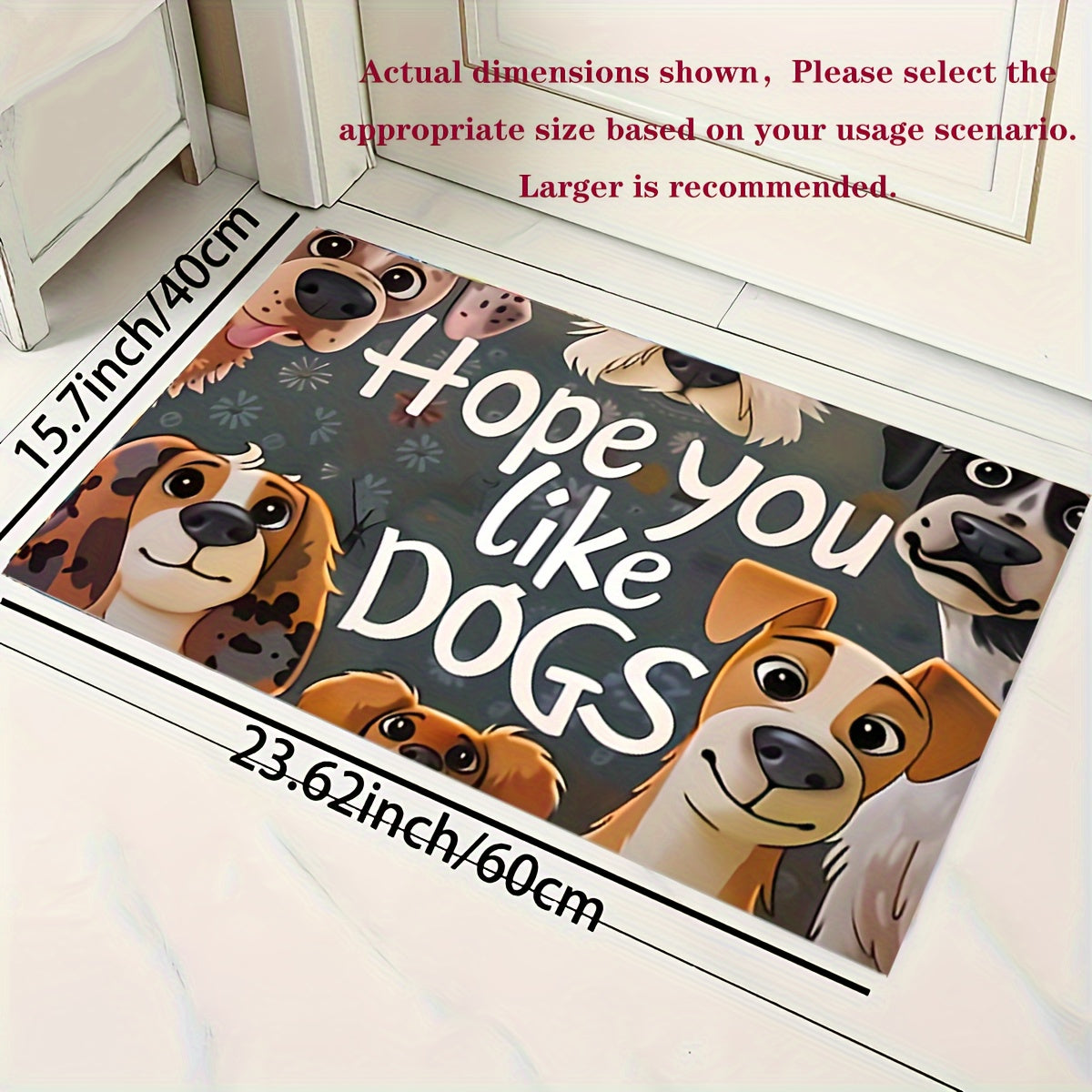 Yumshoq va Qalin Qiziqarli Multfilm It Eski - Mashinada Yuvish Mumkin, Sirpanmaydigan Orqa Qismi Bilan | Oshxona, yashash xonasi yoki yotoqxona uchun mukammal | Dekorativ Ichki Kirish Gilami