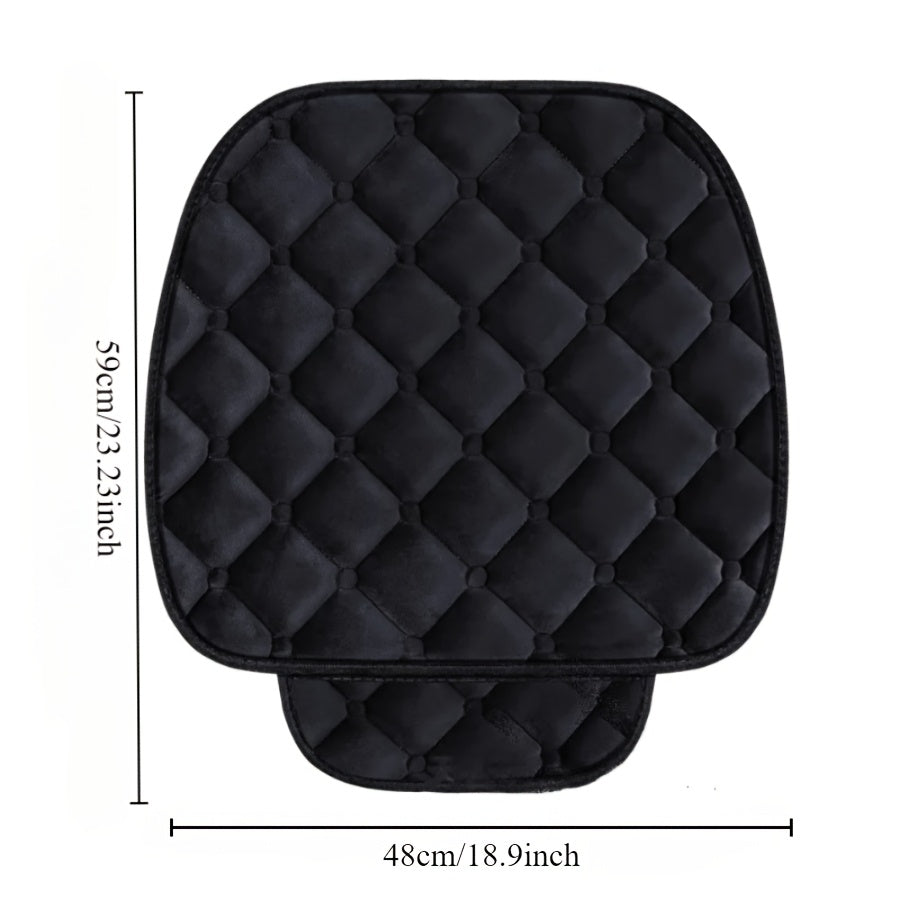 Plush Car Seat Covers Universal Fit for Sedans Trucks SUVs Non-Slip Base
