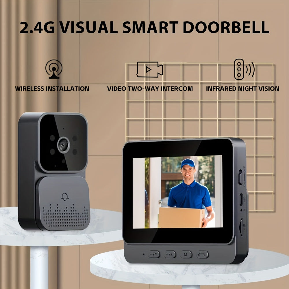 10.92cm Wireless Indoor Security Camera with Night Vision and Two-Way Audio