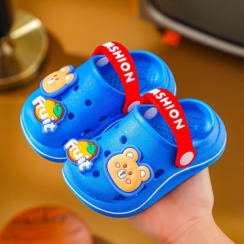 Kids' Cartoon Clogs and Mules Breathable PVC Slip-On Sandals for Boys and Girls