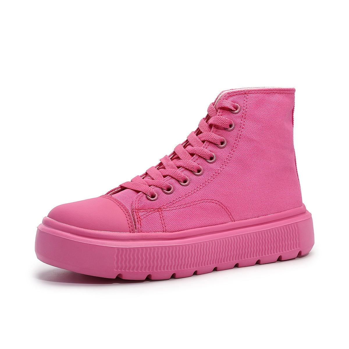 Women's High Top Shoes Thick Sole Casual Lace-Up Platform Flats