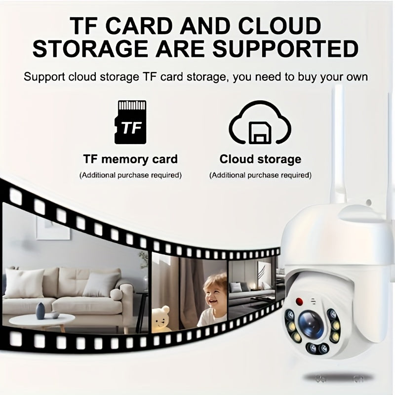 Intelligent Wall-Mounted Security Camera 360-Degree View Night Vision Motion Tracking Two-Way Audio USB Powered