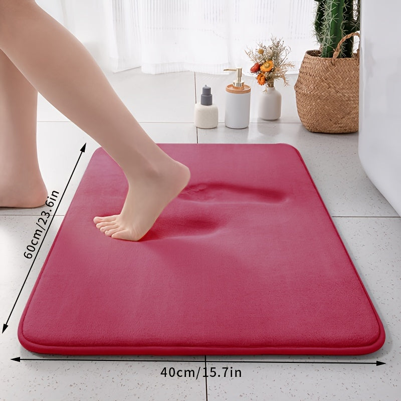 Alfombra de baño de esponja de alta densidad 39.88x59.94cm Antideslizante Suave Blanca Absorbente