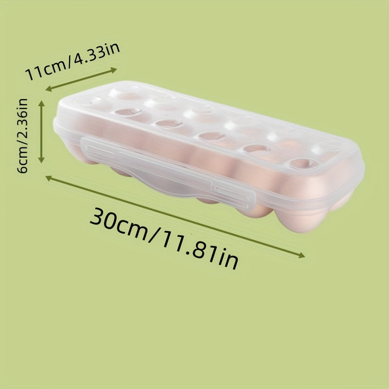Egg Storage Box Transparent Shockproof Stackable Plastic Organizer for Refrigerator