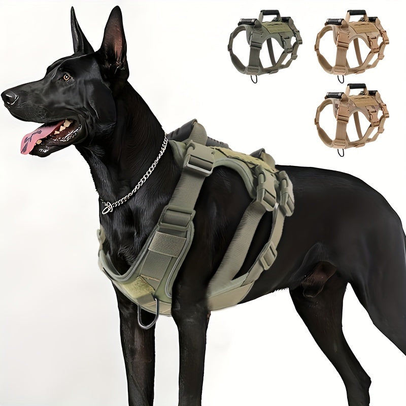 Adjustable Reflective Dog Harness with Handle No-Pull Tactical Vest