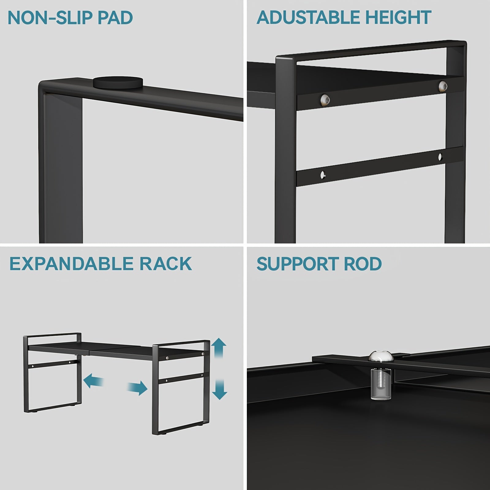 Expandable Cabinet Shelf Organizer for Kitchen Pantry Bathroom Storage