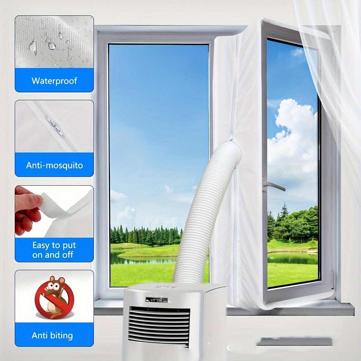 Heavy-Duty Nylon Air Conditioner Seal Cloth for Sliding Doors and Windows
