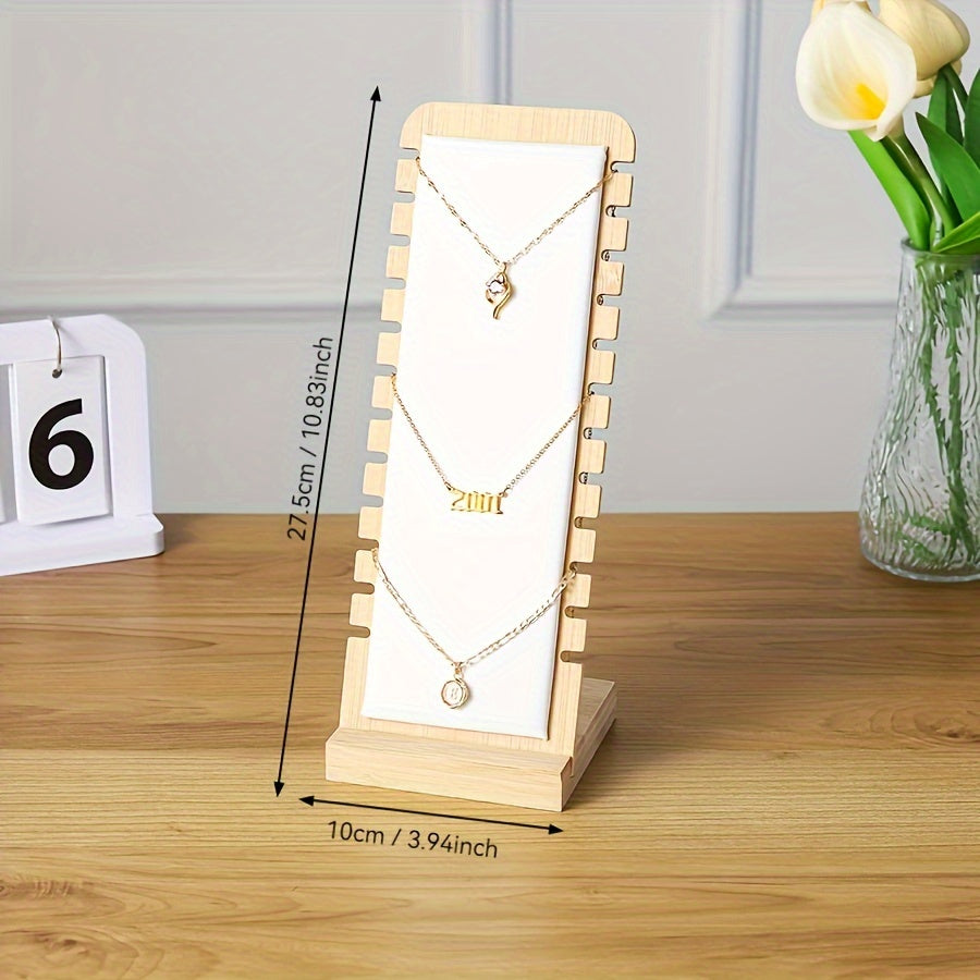 Деревянная подставка для украшений для ожерелий и кулонов с съемной подставкой