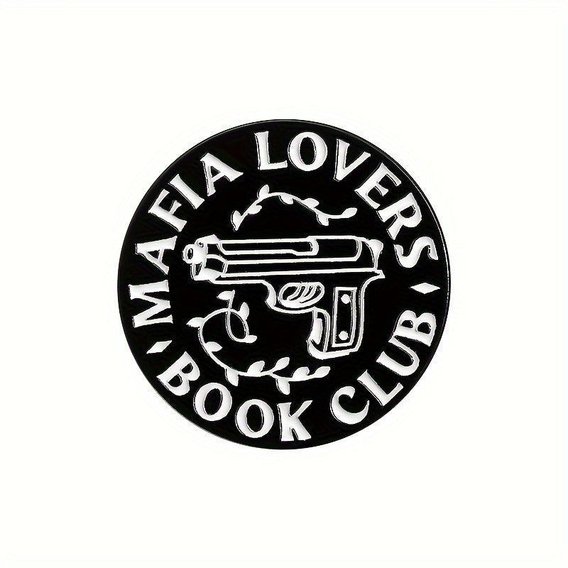 Черно-белая круглая медальонная эмалированная нашивка из сплава для рюкзаков и одежды 1/4 шт.