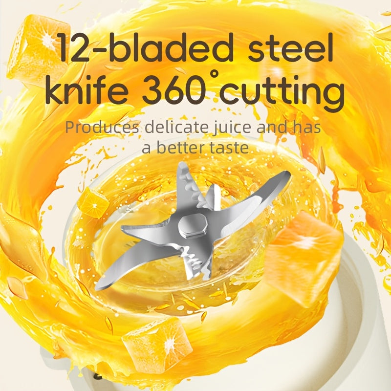 Portable Stainless Steel Juicer and Blender with USB-C Wireless Technology 15oz