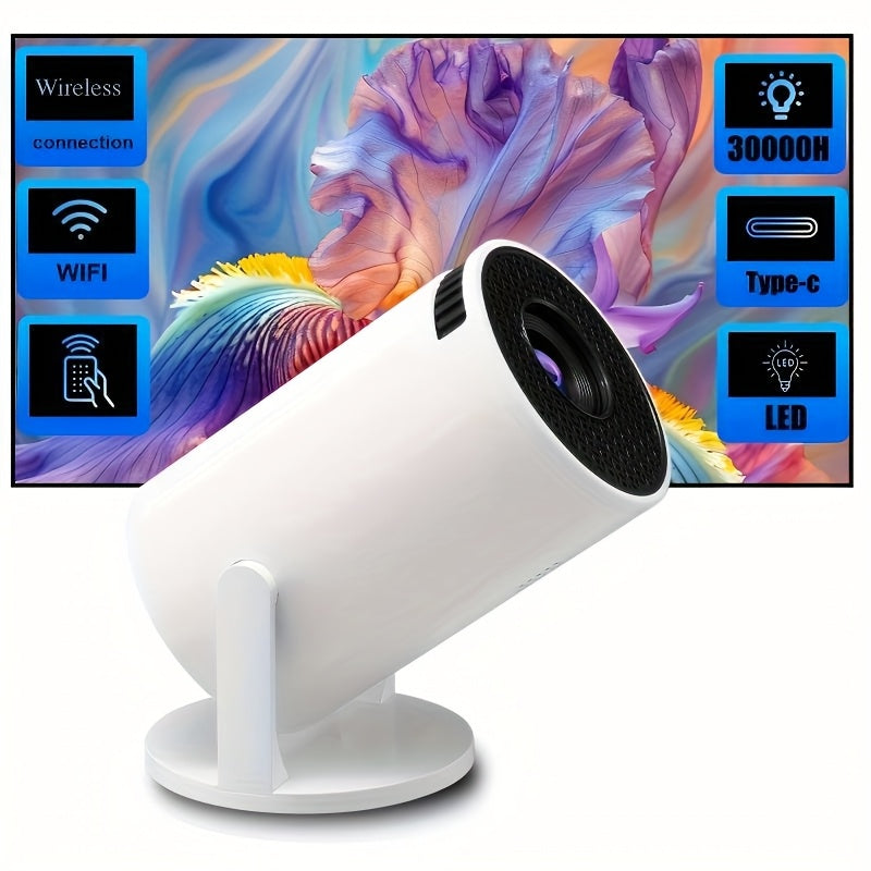 Mini Portable Projector with WiFi 4K Video Support for Home Entertainment