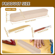 Juego de paletas de sastre de madera con abrelatas de costuras y volteador de puntas, conjunto de 3 herramientas de costura para acolchado