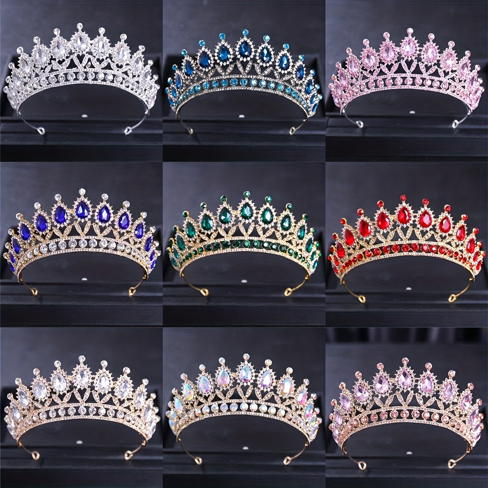 Sparkling Tiaras and Crowns for Brides and Princesses, Silver, Adjustable
