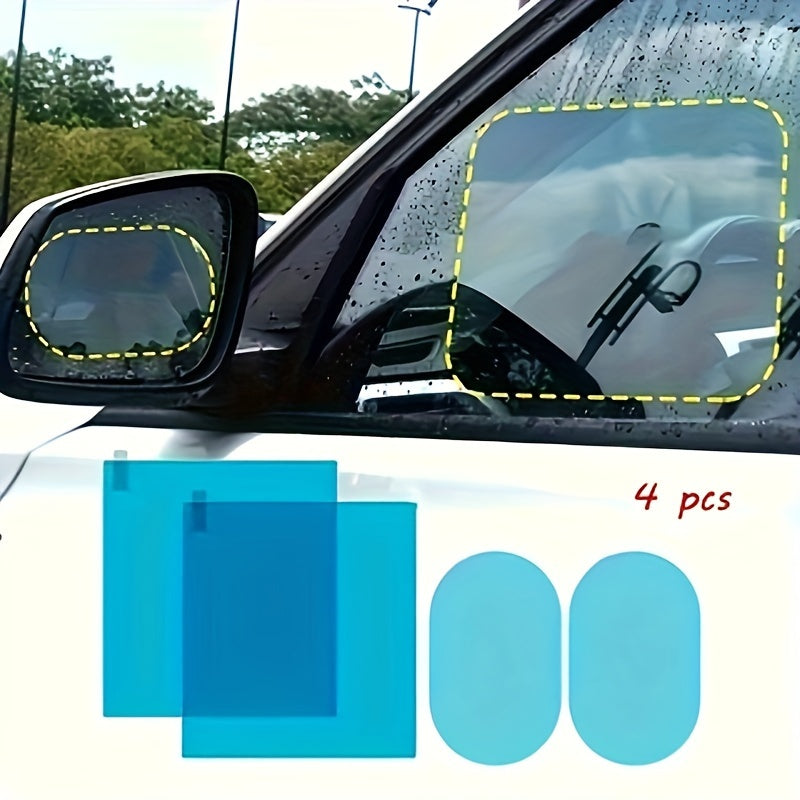 Waterproof Transparent Rain and Fog Car Rearview Mirror Film Set for Cars