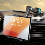 Car Suction Cup Tablet Holder Phone Mount for Car Adjustable Arm Compatible with 10-33cm Devices