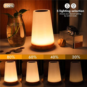 Rechargeable Touch Night Light with Remote Control RGB Warm White LED Portable Smart Brightness