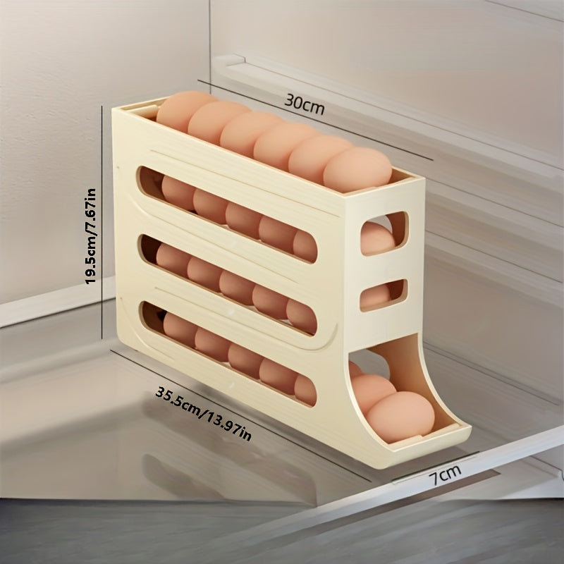 Avtomatik tuxum aylantirish racki plastmassa muzlatgich tashkilotchisi katta sig'im