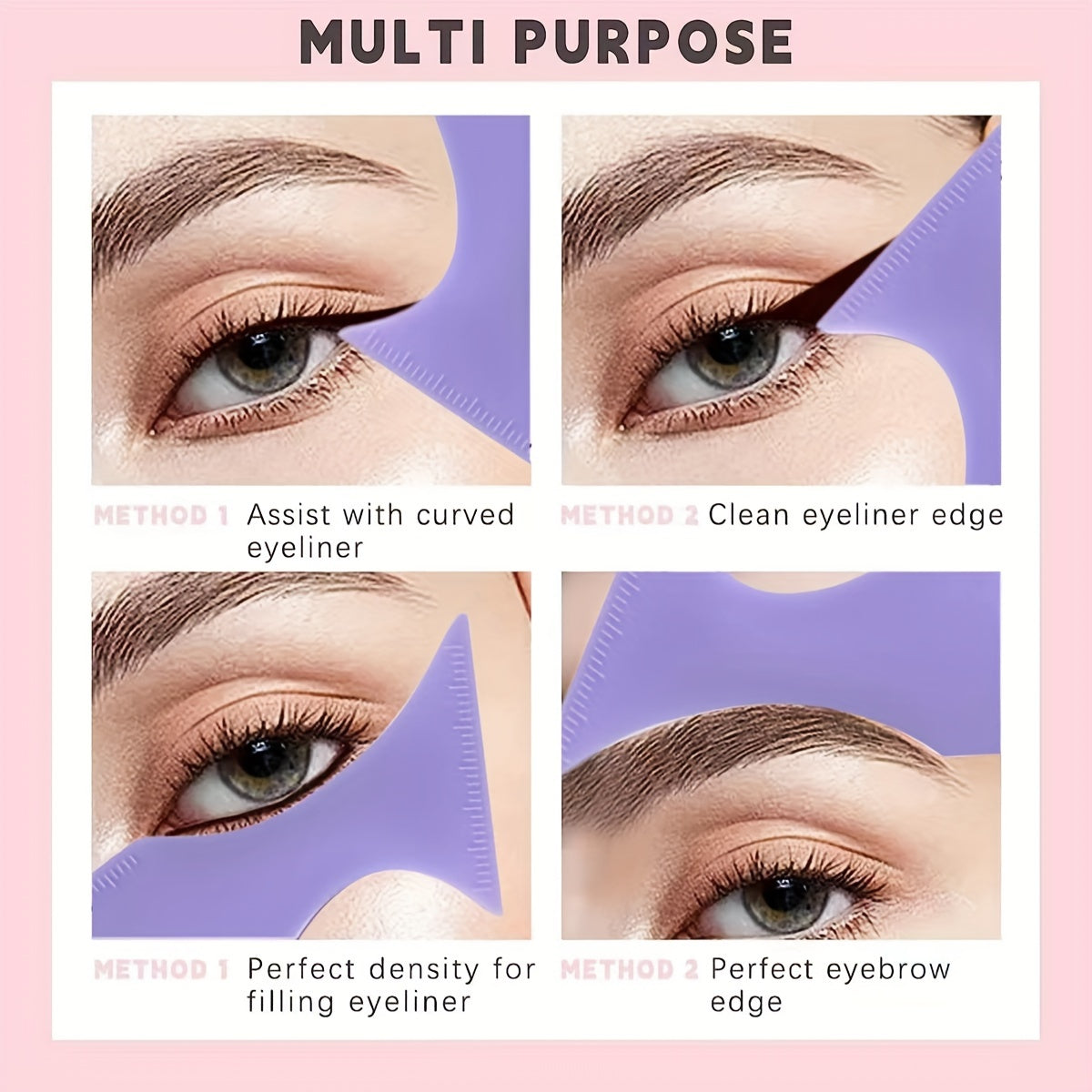 3PC Silicone Makeup Tool Set Eyeliner and Mascara Shields Fragrance-Free