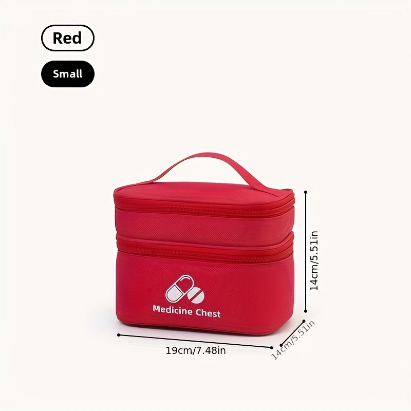 Unisex Nylon Large Capacity Medicine Storage Bag with Zipper Dustproof