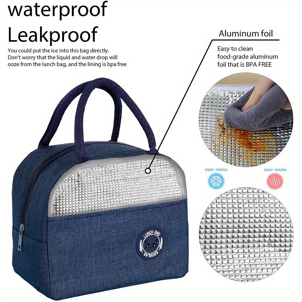 Insulated Lunch Bag with Monogram Rose Gold Waterproof Leakproof BPA-Free