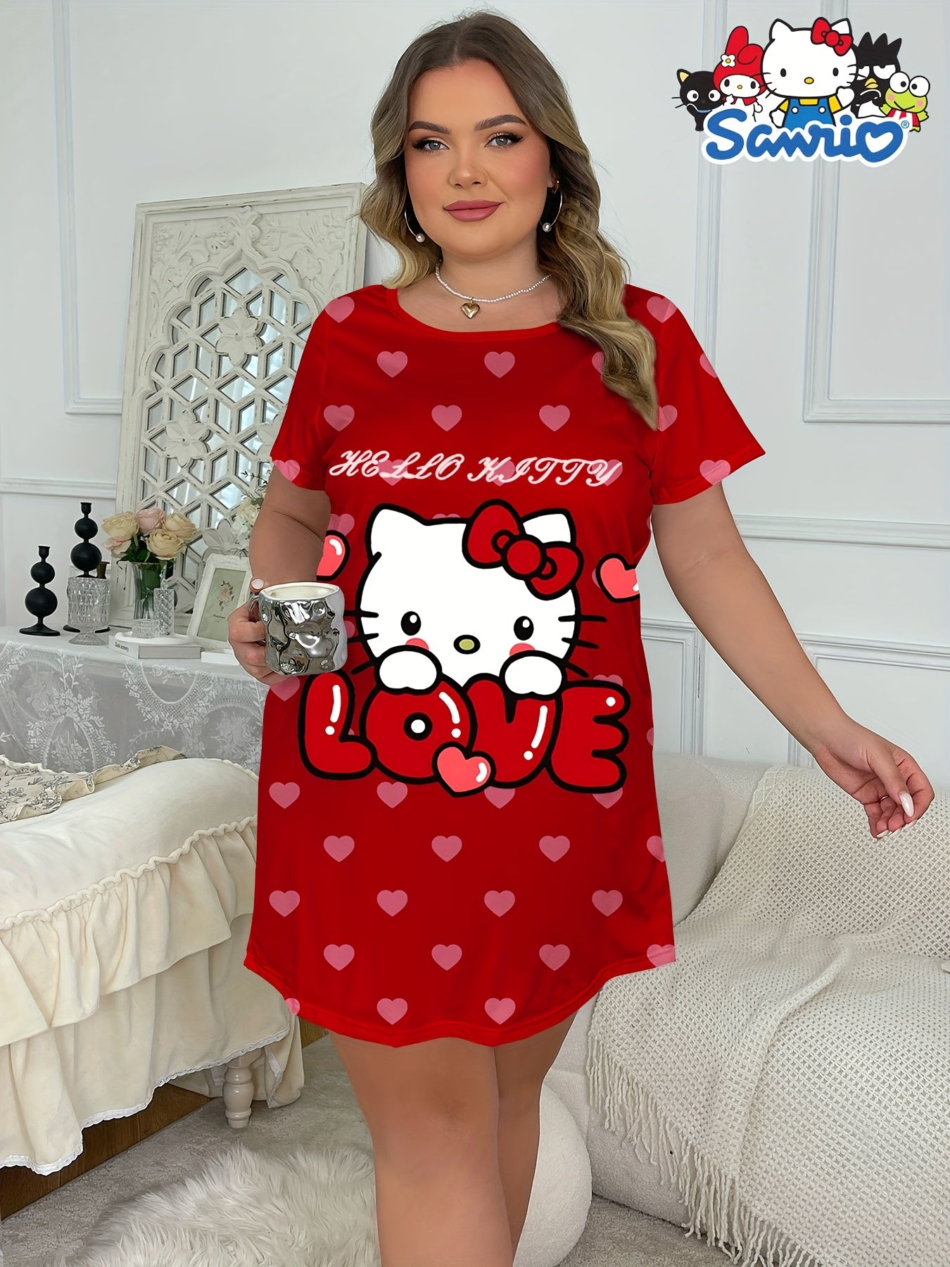 Women's Pastel Purple Sleepdress Plus Size Nightgown Lounge & Sleepwear