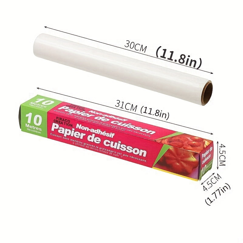 Parchment Paper Roll 29.97cmx1000cm Non-Stick Heat Resistant Baking Sheets