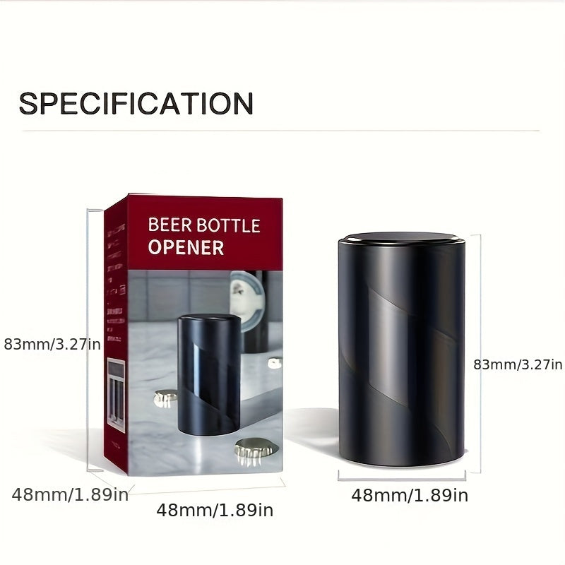 Manual Beer Bottle Opener Durable Plastic Easy Press for Home and Restaurant 4.8x4.8x3.27cm