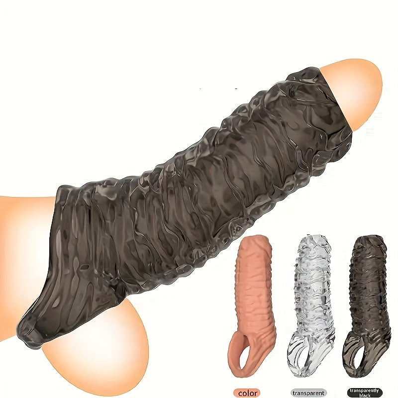 Men Soft TPE Penis Cover Qayta ishlatiladigan jinsiy o'yinchoq erkaklar uchun