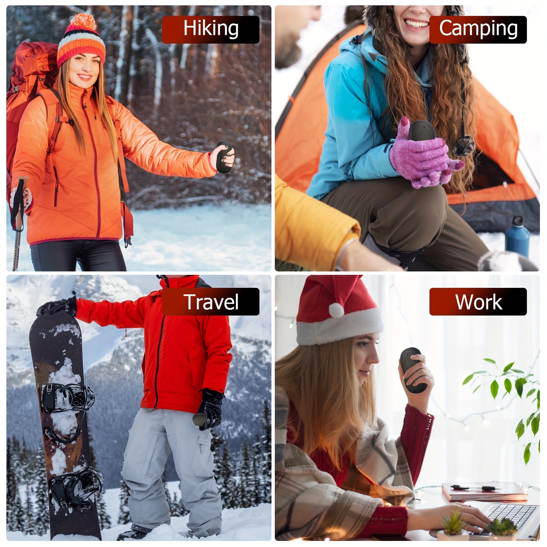 Fandliss USB qayta zaryadlanadigan qo'l isitgichlari to'plami - Golf, lager, ofis va talabalar uchun qulay portativ isitgich - Tez zaryadlash, uzoq muddatli foydalanish uchun mustahkam material