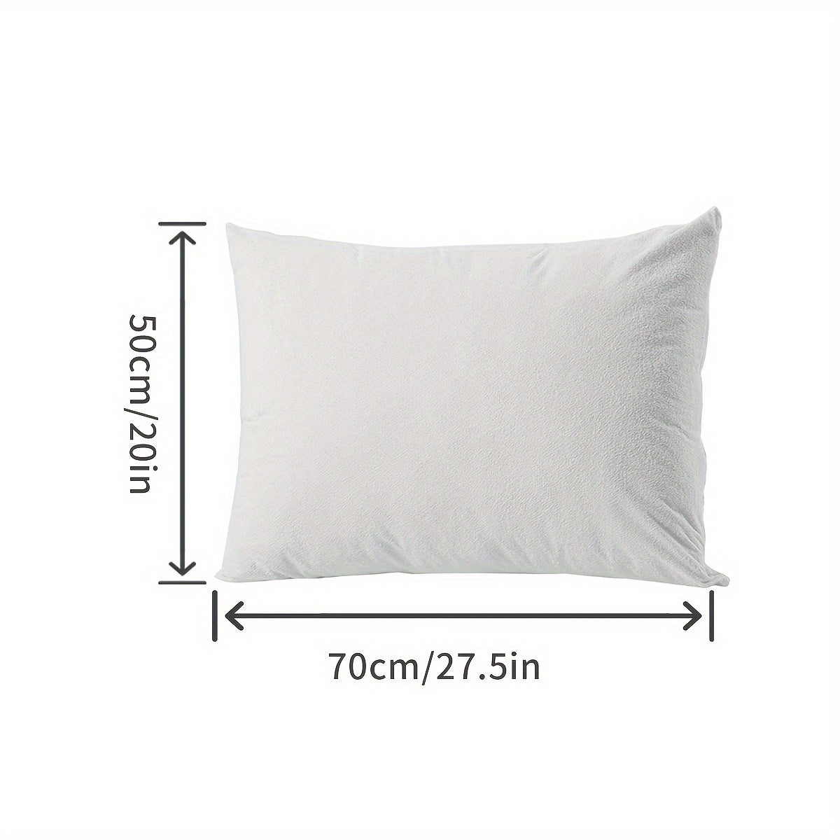 Waterproof Velvet Pillowcase 60-Thread Count Washable Smooth Plain Weave